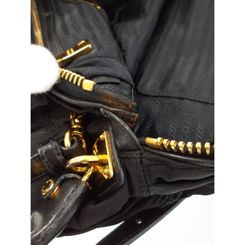 Prada Gaufre Shoulder Bag handbag Satchel gathered Tessuto - Picture 8 of 9
